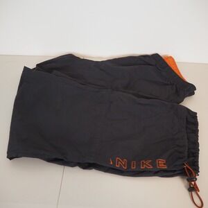 VTG Y2K Nike Windbreaker Track Pants Men's XL Gray Orange Bungee Ankle Gorpcore